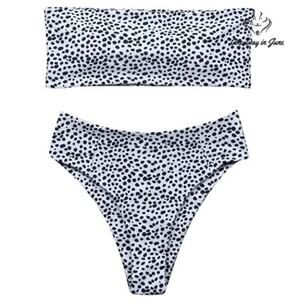 Omkagi Bandeau Bikini Swimsuit Size L